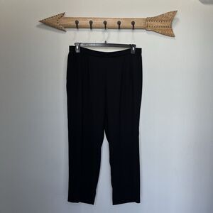 Virgo | Black Pleated High Waisted Dress Pants Petite 24 Straight Leg